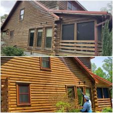 Log Cabin Roof Wash in Carollton, VA 1